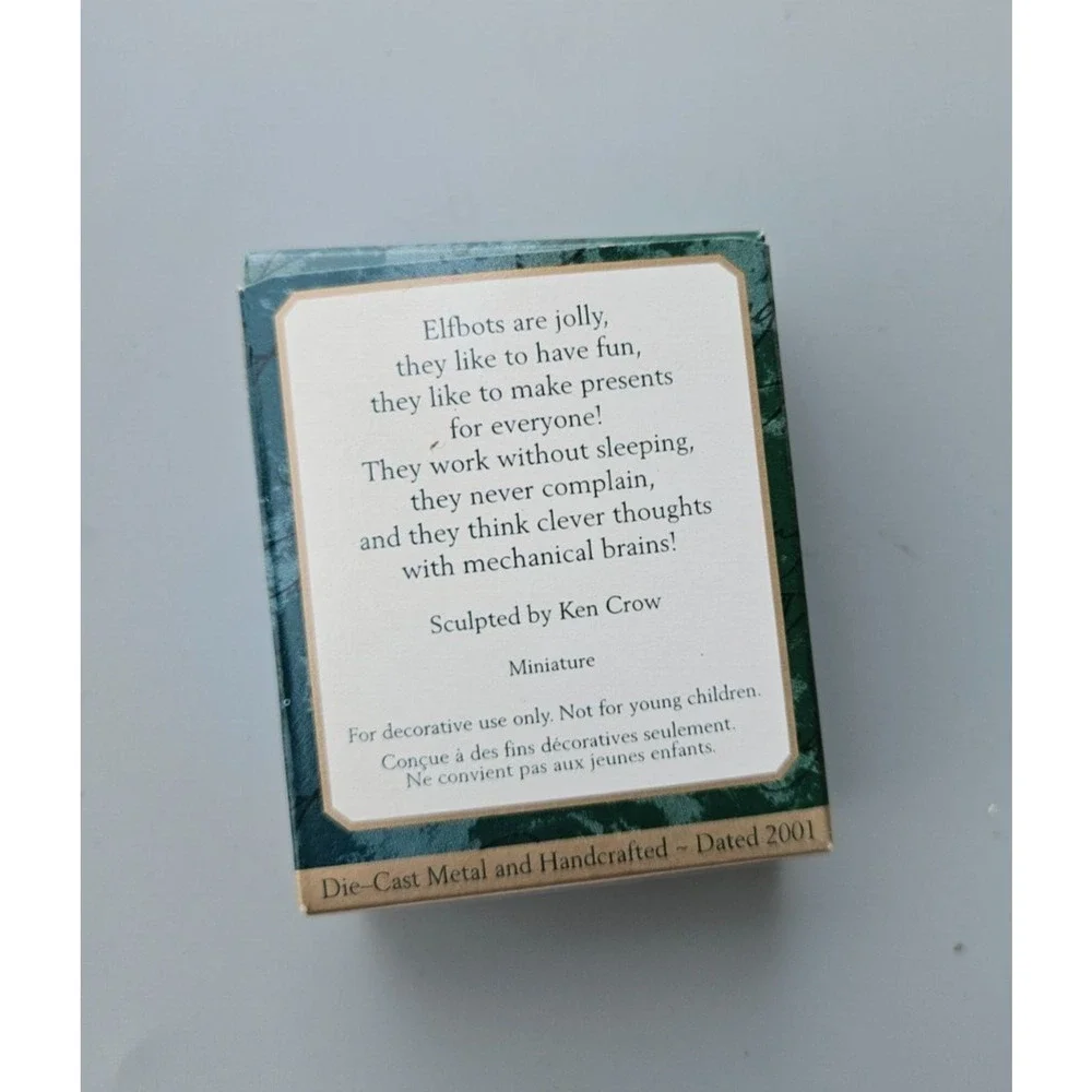 Vintage 2001 Hallmark Miniature Ornament Gearing Up For Christmas NIB